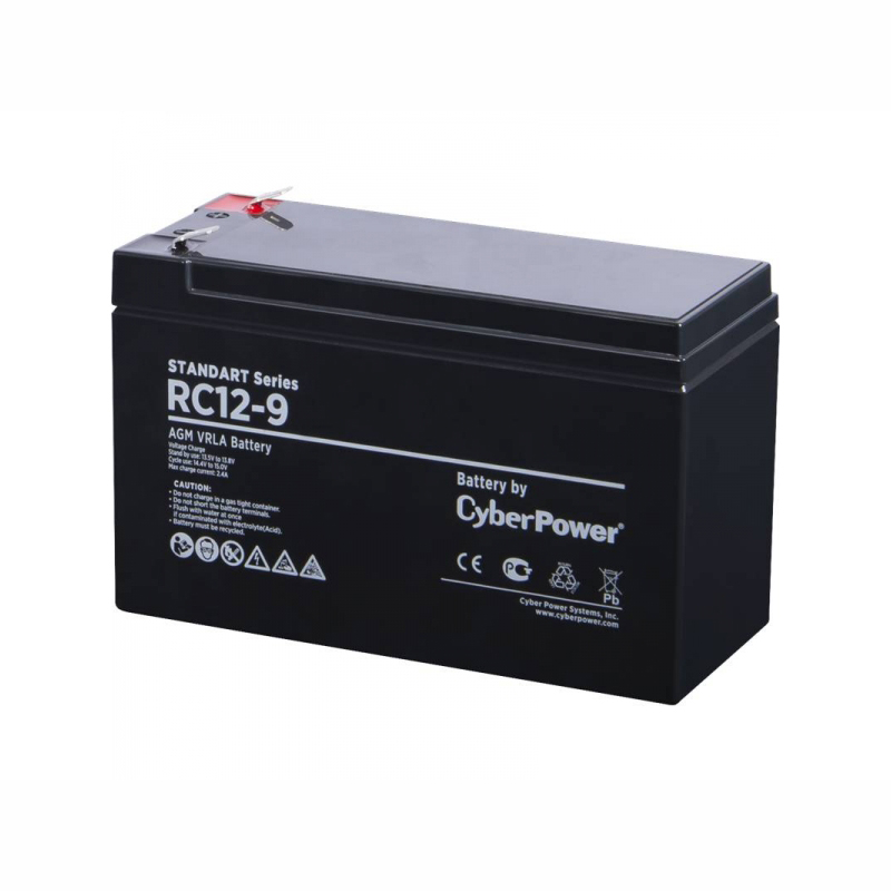 Батарея CyberPower Аккумуляторная батарея CyberPower  SS RС 12-9 / 12 В 9 Ач  RС 12-9 RС 12-9 RС 12-9