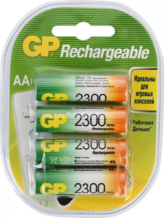 Аккумулятор GP 230AAHC AA NiMH 2300mAh (4шт) GP 230AAHC-2DECRC4 GP 230AAHC-2DECRC4