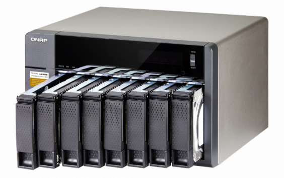 Сетевой RAID-накопитель QNAP 8 отсеков для HDD, HDMI-порт. Четырехъядерный Intel Celeron N3150 1,6 ГГц TS-853A-4G TS-853A-4G