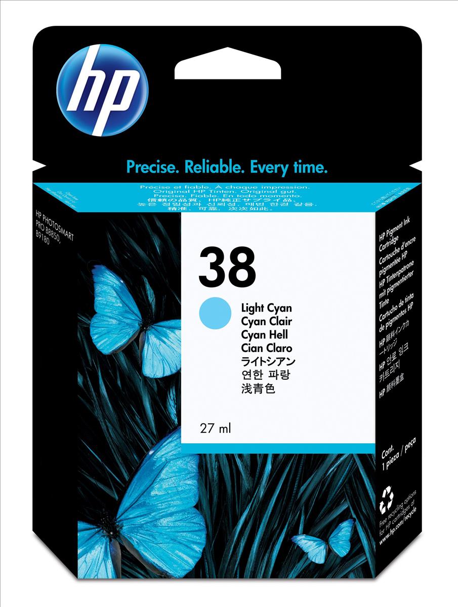 Картридж струйный HP №38 светло-голубой для HP PS Pro B9180 C9418A C9418A