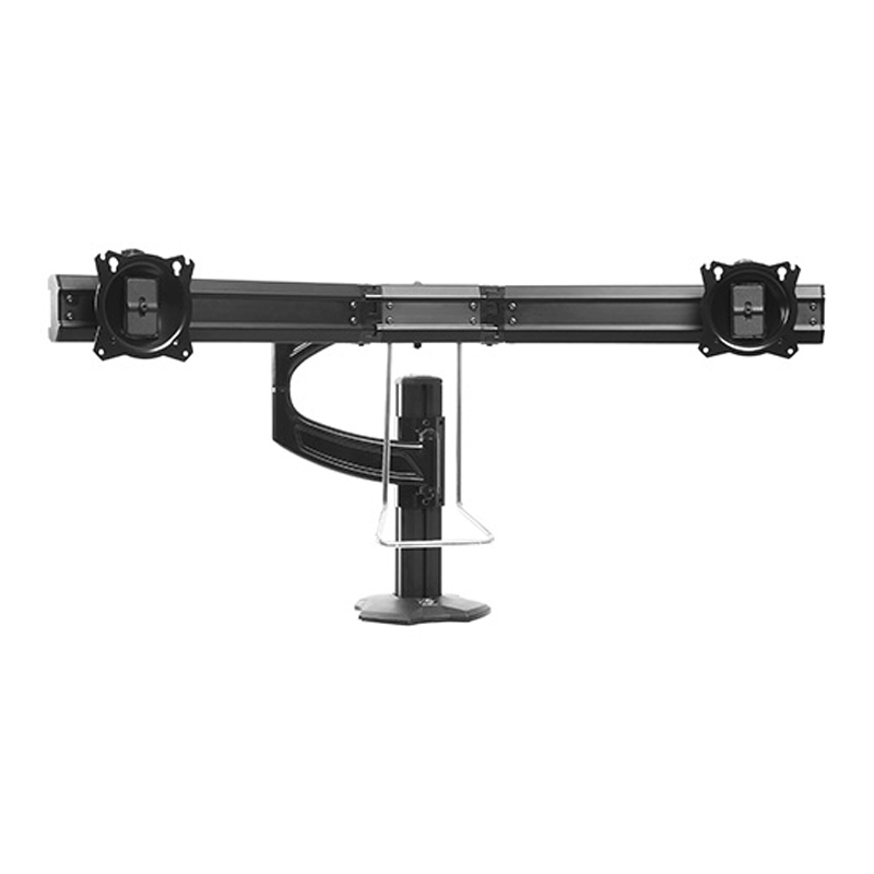 Крепление Chief K4G210B настольное Kontour™ K4 для двух мониторов, монтаж в отверстие столешницы, с регулировкой выноса и угла панорамы, VESA: 75x75, 100x100, вес каждого монитора до 6,8 кг., портретная/ландшафтная ориентация K4G210B K4G210B