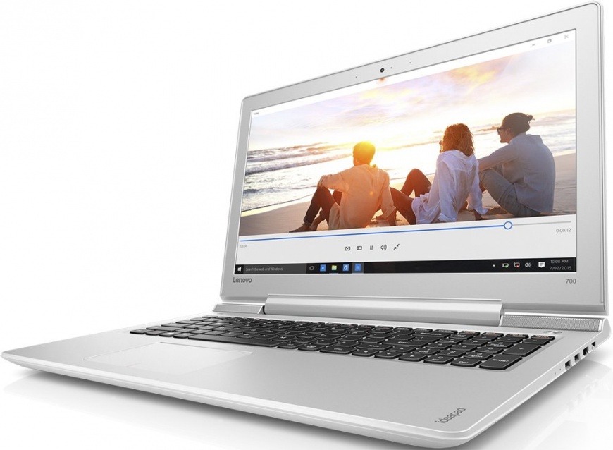 Ноутбук Lenovo 700-15 (80RU001ARK) 700-15ISK, 15.6" FHD IPS (AG), i7-6700HQ, 8GB (4+4), 1TB + 128GB SSD, nVIDIA GeForce GTX950M 4GB, WiFi, BT, WebCam, Win 10, White 80RU001ARK