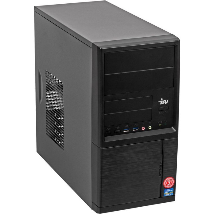 Персональный компьютер iRU Office 612 MT PG G6400 (4) 4Gb SSD120Gb UHDG 610 Windows 10 Professional 64 GbitEth 400W черный 1530430 1530430