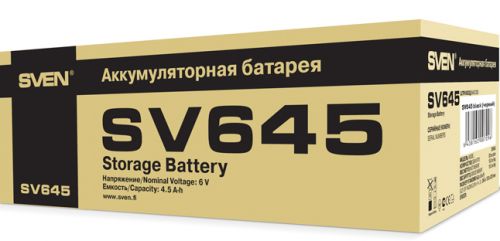 Батарея Sven SV 645 (6V 4.5Ah), F1 SV-0222064 SV-0222064