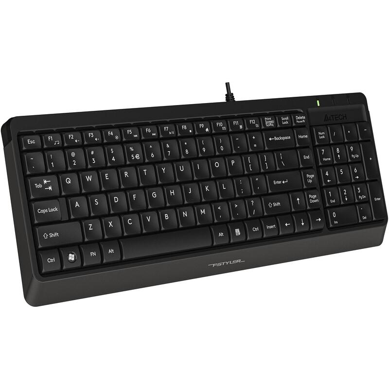 Комплект (клавиатура+мышь) A4Tech Fstyler F1512 клав:черный мышь:черный USB  F1512 BLACK F1512 BLACK