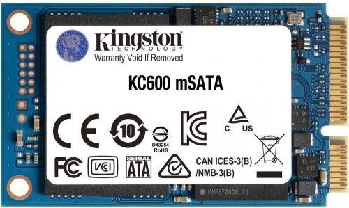 Твердотельный накопитель Kingston  KC600 1Tb mSATA SATA3 R/W 550/520 600TBW 3D TLC SKC600MS/1024G SKC600MS/1024G