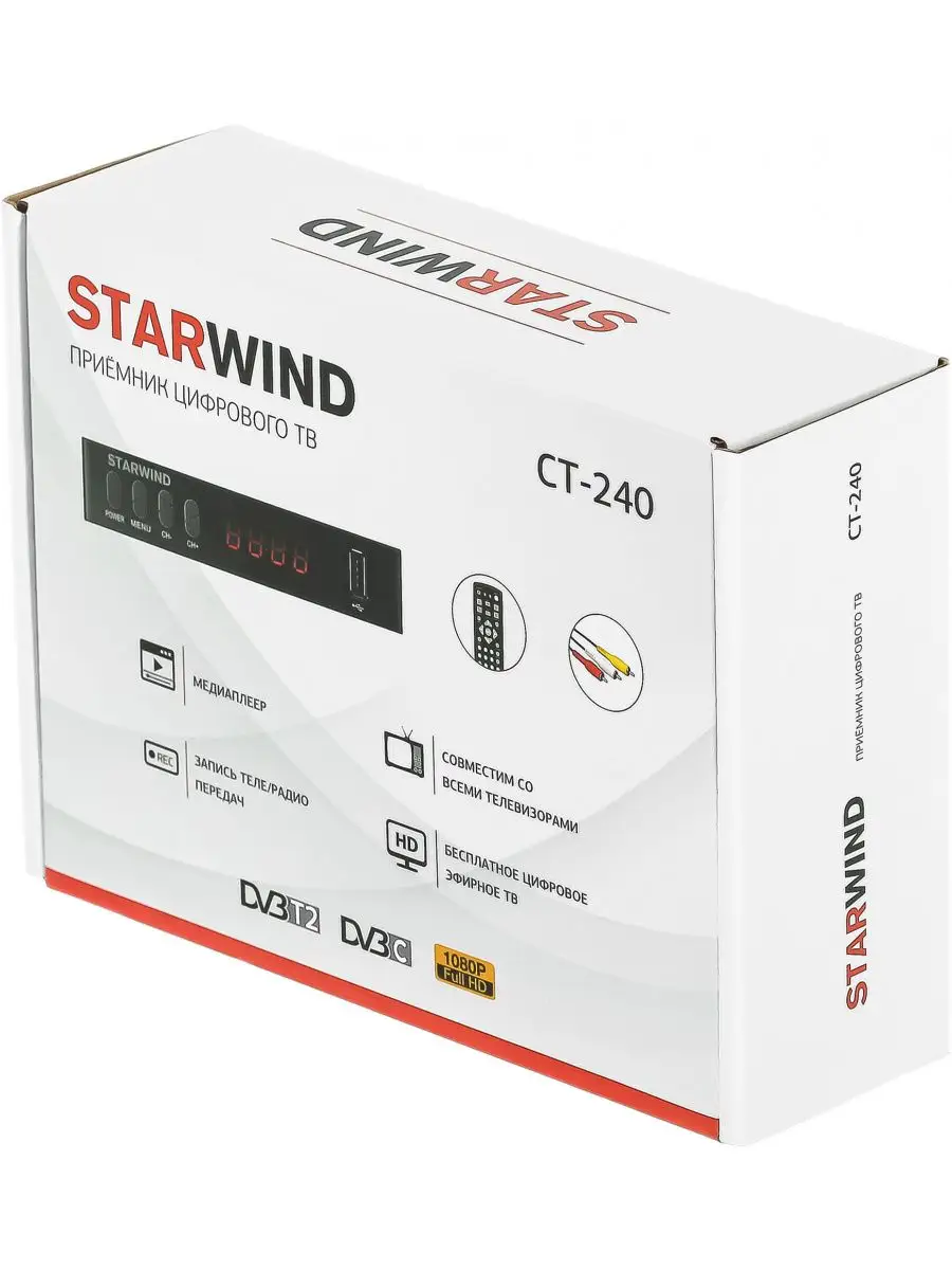 Ресивер Starwind CT-240 DVB-T2,черный CT-240 CT-240 #4