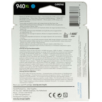 Картридж HP 940XL для Officejet Pro 8000/8500, синий (C4907AE) C4907AE