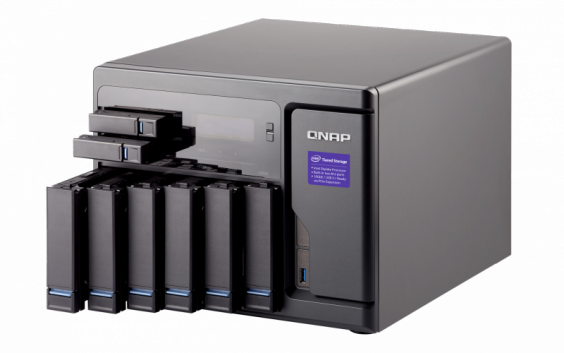 Сетевой RAID-накопитель QNAP 6 отсеков 3,5", 2 отсека 2,5", 2 слота M.2, 3 HDMI-порта. Intel Core i3-6100 3,7 ГГц, 8 ГБ DDR4 TVS-882-I3-8G TVS-882-I3-8G
