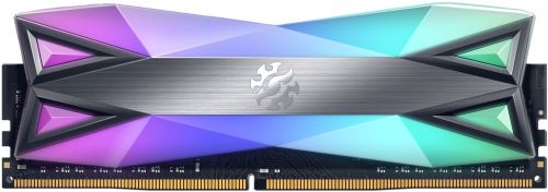 Модуль памяти ADATA 8GB DDR4 3600 DIMM SPECTRIX D60G RGB Grey Gaming Memory Non-ECC, CL17, 1.35V, 1024x8, RTL AX4U360038G17-ST60 AX4U360038G17-ST60