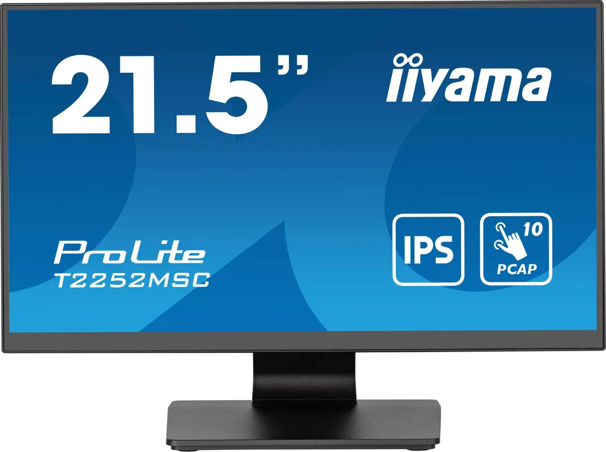 Монитор iiYama ProLite 21.5" черный IPS LED 5ms 16:9 HDMI M/M глянцевая 250cd 178гр/178гр 1920x1080 60Hz DP FHD USB Touch T2252MSC-B2 T2252MSC-B2