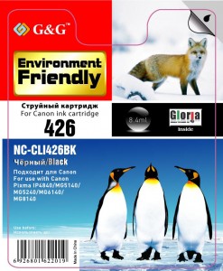 Картридж G&G струйный черный для Canon Pixma IP4840 MG5140/5240/6140/6540/8140 NC-CLI426BK NC-CLI426BK