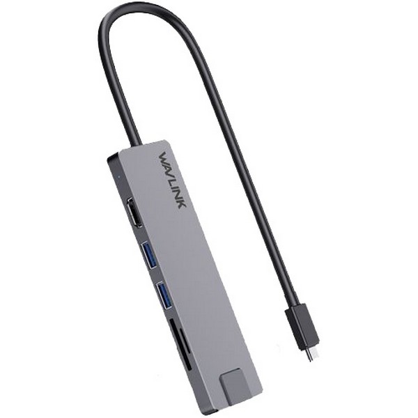 Док-станция WAVLINK Docking Station USB-C Travel Mini/100W PowerDelivery/ 1xUSB3.0/1xUSB2.0/1xHDMI 4K 30HZ/1xGigabit LAN WL-UHP3409 WL-UHP3409