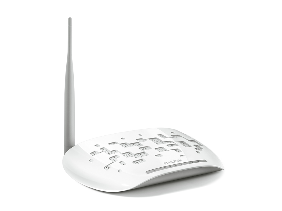 Маршрутизатор TP-Link 150n, модем ADSL2+ Annex A, 802.11b/g/n, 1*RJ11, 4*RJ45 10/100, 1 съёмн 5 дБи антенна, ADSL-сплиттер TD-W8951ND TD-W8951ND