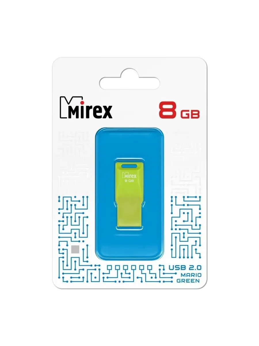 Флеш накопитель Mirex 13600-FMUMAG08 8GB,Mario,USB 2.0,зеленый 13600-FMUMAG08 13600-FMUMAG08