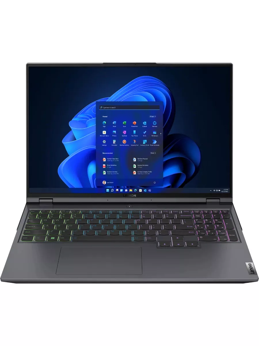 Ноутбук Lenovo Legion 5 Pro 16ARH7H 16"(2560x1600 IPS)/AMD Ryzen 7 6800H(3.2Ghz)/32768Mb/1024SSDGb/noDVD/Ext:nVidia GeForce RTX3070Ti(8192Mb)/Cam/BT/WiFi/80WHr/war 1y/2.49kg/storm grey/Win11Home + 300W, RU kbd 82RG000JRU 82RG000JRU