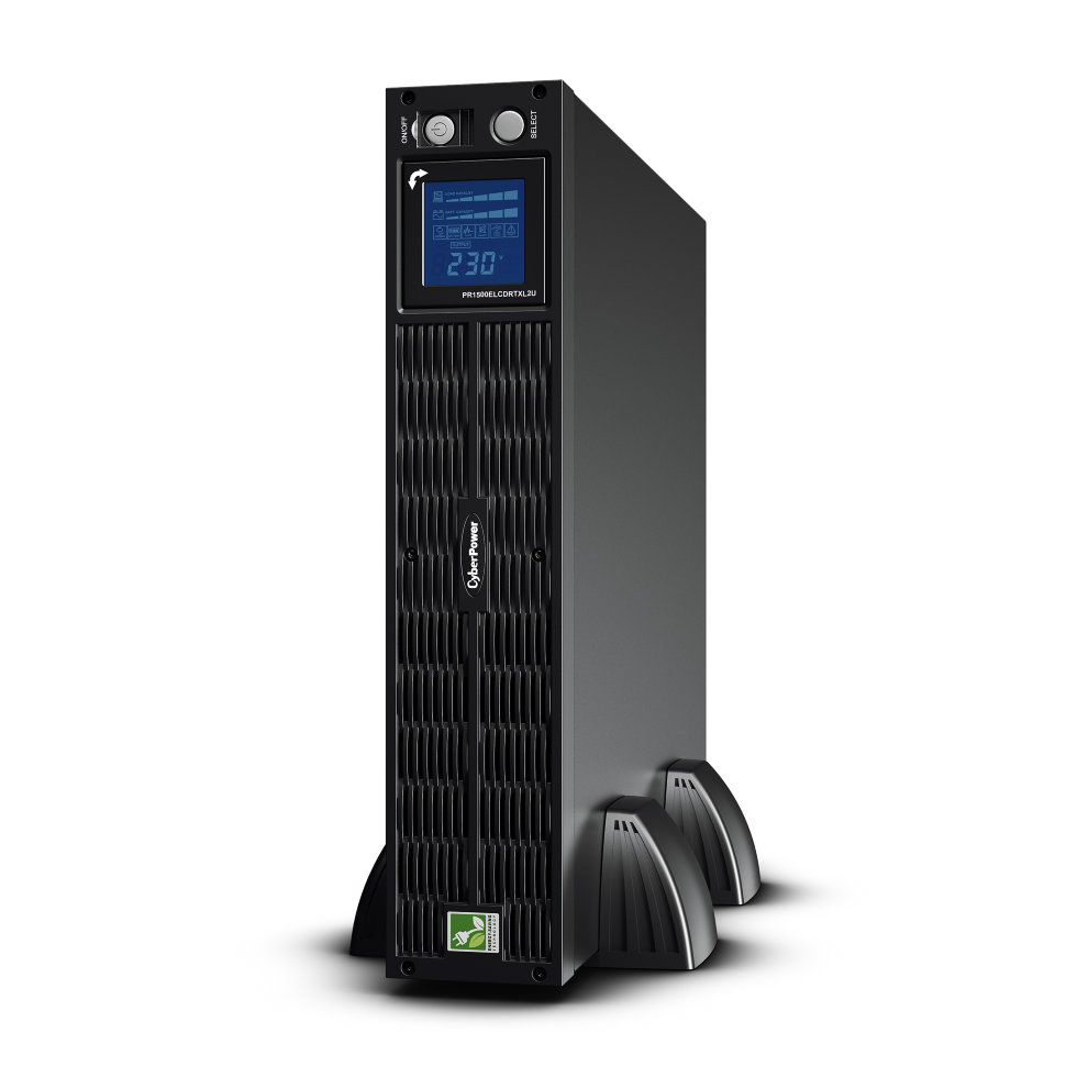 Источник бесперебойного питания CyberPower PR1500ELCDRT2U 1500VA/1350W, 8*IEC-320 С13, USB&Serial, RJ11/RJ45, SNMPslot, LCD дисплей PR1500ELCDRTXL2U PR1500ELCDRTXL2U