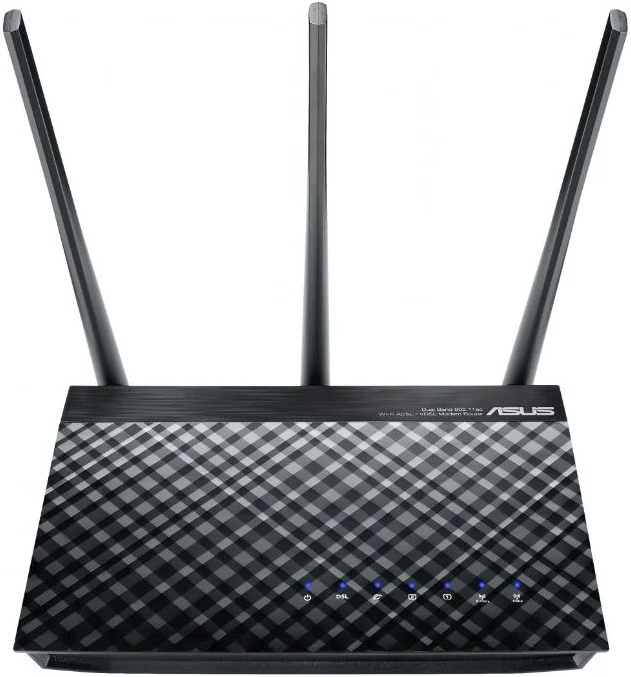 Роутер Asus DSL-AC51 // VDSL2/ADSL модем, роутер 802.11b/g/n/ac, до 300 + 433Мбит/c, 2,4 + 5 гГц, 3 антенны, GBT LAN ; 90IG0471-BO3100 DSL-AC51 DSL-AC51