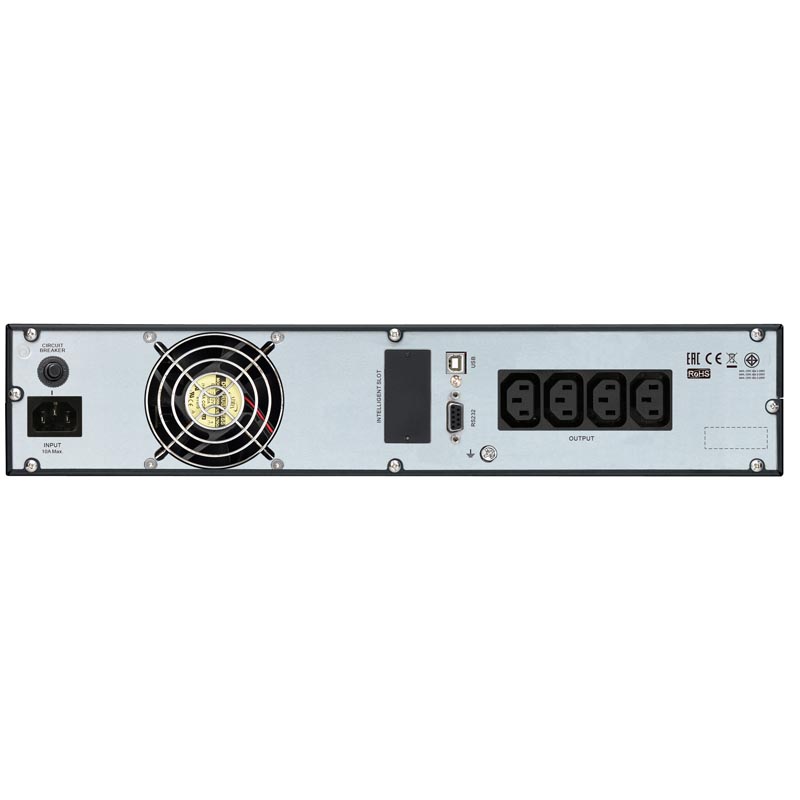 Источник бесперебойного питания APC Easy UPS On-Line SRV RM, 1.6 kWatt, 2.0 kВА, USB, RS-232 , SmartSlot, LCD, Extended-run, with Rail Kit SRV2KRIRK SRV2KRIRK