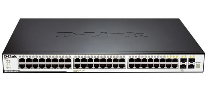 Коммутатор D-Link L2+ Managed Switch with 44 10/100/1000Base-T ports and 4 100/1000Base-T/SFP combo-ports and 2 10GBase-CX4 ports DGS-3120-48TC/*RI DGS-3120-48TC/*RI