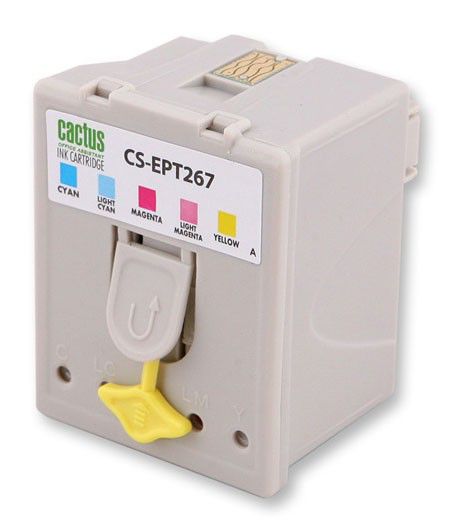 Картридж Cactus струйный CS-EPT267 многоцветный для Epson Stylus Photo 810 (6.4мл) CS-EPT267 CS-EPT267