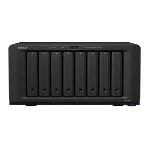 Сетевое хранилище Synology  QC2,1GhzCPU/4GbDDR4(upto32)/RAID0,1,10,5,5+spare,6/upto 8hot plug HDD SATA(3,5' or 2,5')(upto18 with 2xDX517)/ 4xUSB3.0/2eSATA/4GigE(+1Expslot)/iSCSI/2xIPcam(upto40)/ 1xPS/3YW  DS1819+ DS1819+