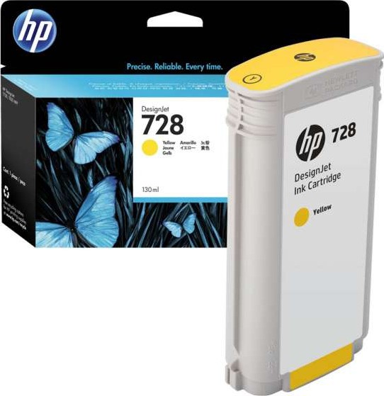 Картридж струйный HP 728 желтый для HP DJ T730/T830 (130мл) F9J65A F9J65A