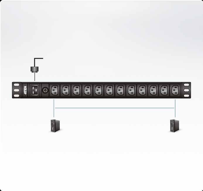 Блок распределения питания ATEN PE0212 1U 16A 12Port Basic PDU PE0212G-AT-G PE0212G-AT-G