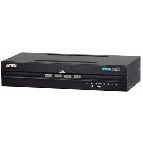 KVM-переключатель ATEN электрон,, KVM+Audio+USB 2,0,  1 user PS/2USB+2xDP =>  4 cpu USB+2xDP, без шнуров, 3840x2160 30Hz, настол,, исп,стандарт,шнуры, без OSD, некаскад,, (DisplayPort ver 1,1) CS1144DP-AT-G CS1144DP-AT-G