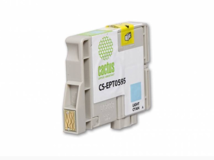 Картридж Cactus струйный CS-EPT0595 светло-голубой для Epson Stylus Photo R2400 (14.8мл) CS-EPT0595 CS-EPT0595