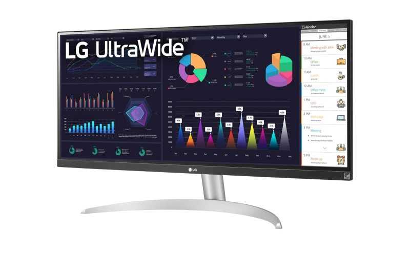 Монитор LG 29" UltraWide 29WQ600-W серебристый IPS LED 1ms 21:9 HDMI M/M матовая 1000:1 250cd 178гр/178гр 2560x1080 100Hz DP FHD USB 29WQ600-W.ARUZ 29WQ600-W.ARUZ