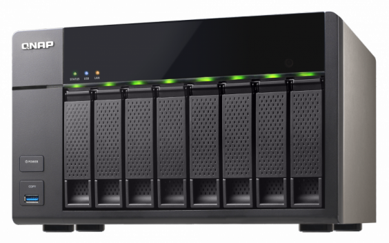 Сетевой RAID-накопитель QNAP 8 отсеков для HDD, HDMI-порт. Intel Celeron J1800 2,41 ГГц , 1ГБ. TS-851 TS-851