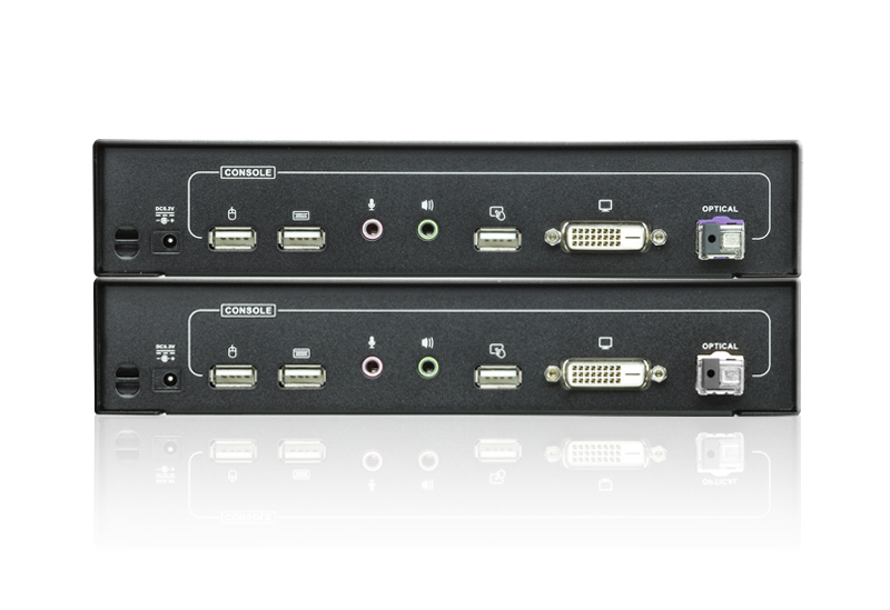 Удлинитель ATEN KVM USB, DVI-D+AUDIO+RS232, 20 км, одномод 1310/1550нм, без шнуров, 2xБП 220> 5.3V CE690-AT-G CE690-AT-G