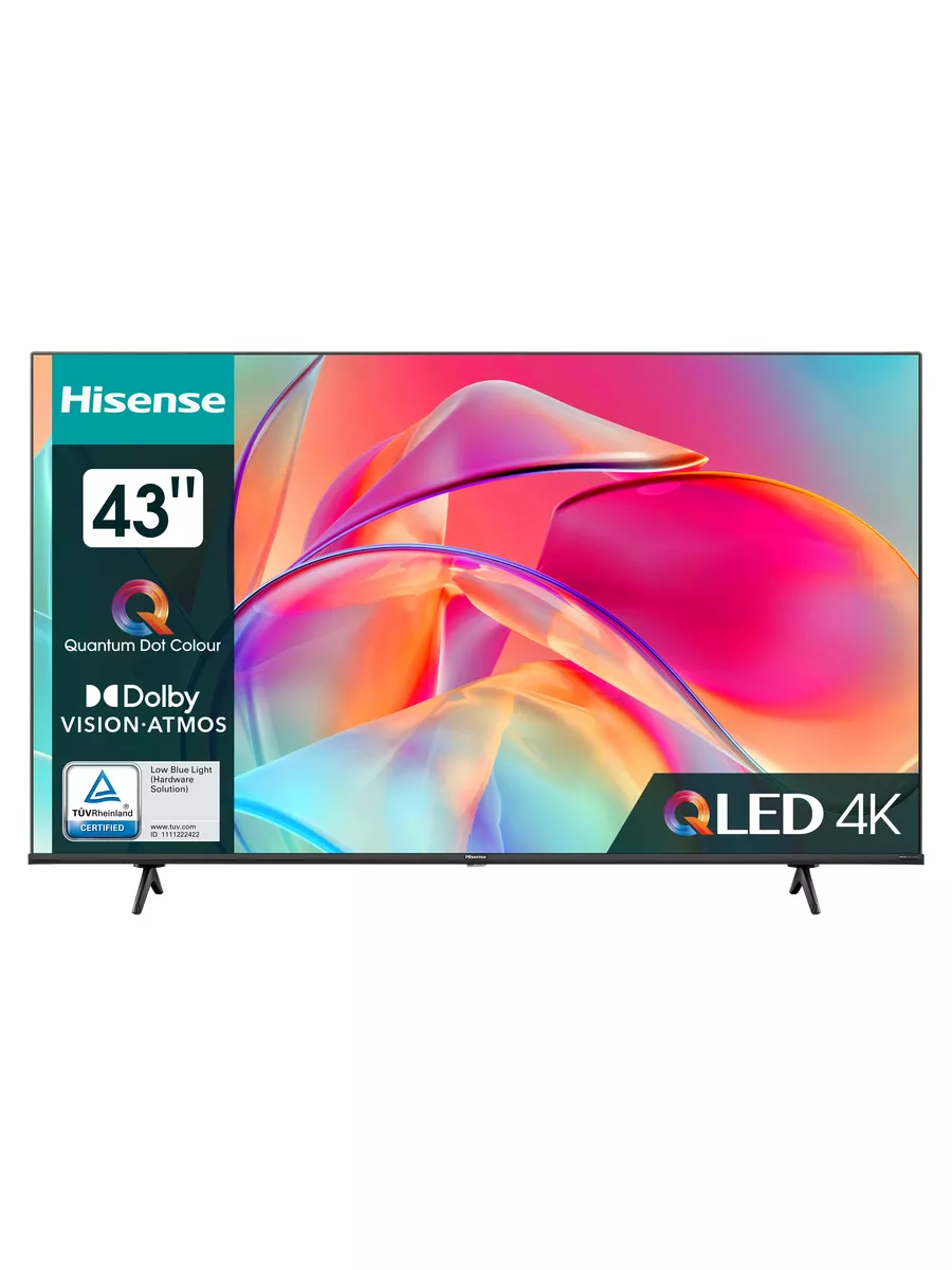 Телевизор Hisense 43E7KQ 43",QLED,Frameless,черный,4K,60Hz,Smart 43E7KQ 43E7KQ #1