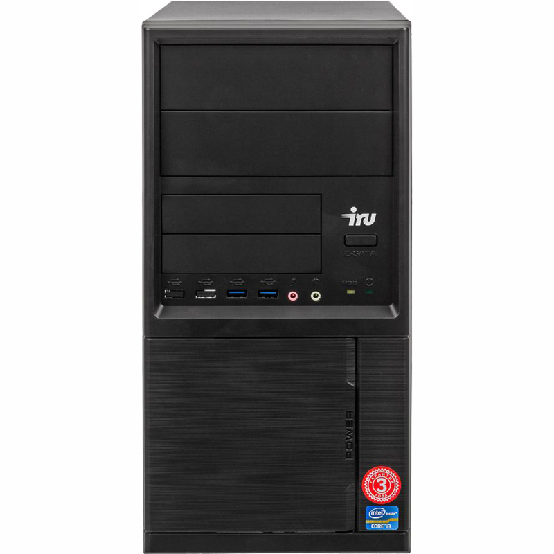 Персональный компьютер iRU Office 512 MT PG G5420 (3.8) 4Gb SSD120Gb UHDG 610 Windows 10 Professional 64 GbitEth 400W черный 1718688 1718688