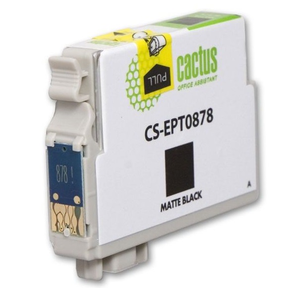 Картридж Cactus струйный CS-EPT0878 черный матовый для Epson Stylus Photo R1900 (13.8мл) CS-EPT0878 CS-EPT0878