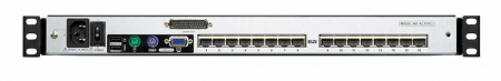 KVM-переключатель ATEN 1 user консоль LCD 17" =>16 cpu/компьютеров/блоков/портов/port (PS2/USB/Sun+VGA)/RS232, без шнуров, 1600x1200 60Hz (40м), 1U 19", исп,спец,шнуры-адаптеры и UTP, OSD, каскад 512, лат,/рус,клав, KL1516AM-AXA-RG KL1516AM-AXA-RG