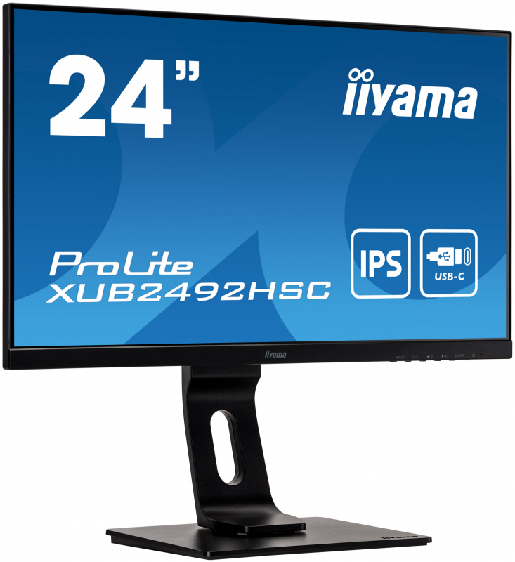 Монитор iiYama 23.8" ProLite черный IPS LED 4ms 16:9 HDMI M/M матовая HAS Piv 250cd 178гр/178гр 1920x1080 75Hz DP FHD USB XUB2492HSC-B1 XUB2492HSC-B1