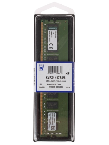 Модуль памяти Kingston DDR4 DIMM 8GB KVR24N17S8/8 PC4-19200, 2400MHz KVR24N17S8/8 #2