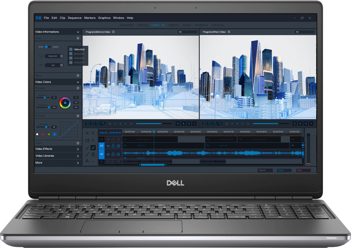 Ноутбук Dell Precision 7560 Core i7-11800H (2,4GHz) 15,6" FullHD WVA AG 16GB (2x 8GB) DDR4 512GB SSD (M.2 PCIe) NV RTX A2000 (4GB DDR6) FPR, Smart Card, NFC, TPM 6 cell (95WHr) W10 Pro 3y ProS+NBD 7560-0747 7560-0747