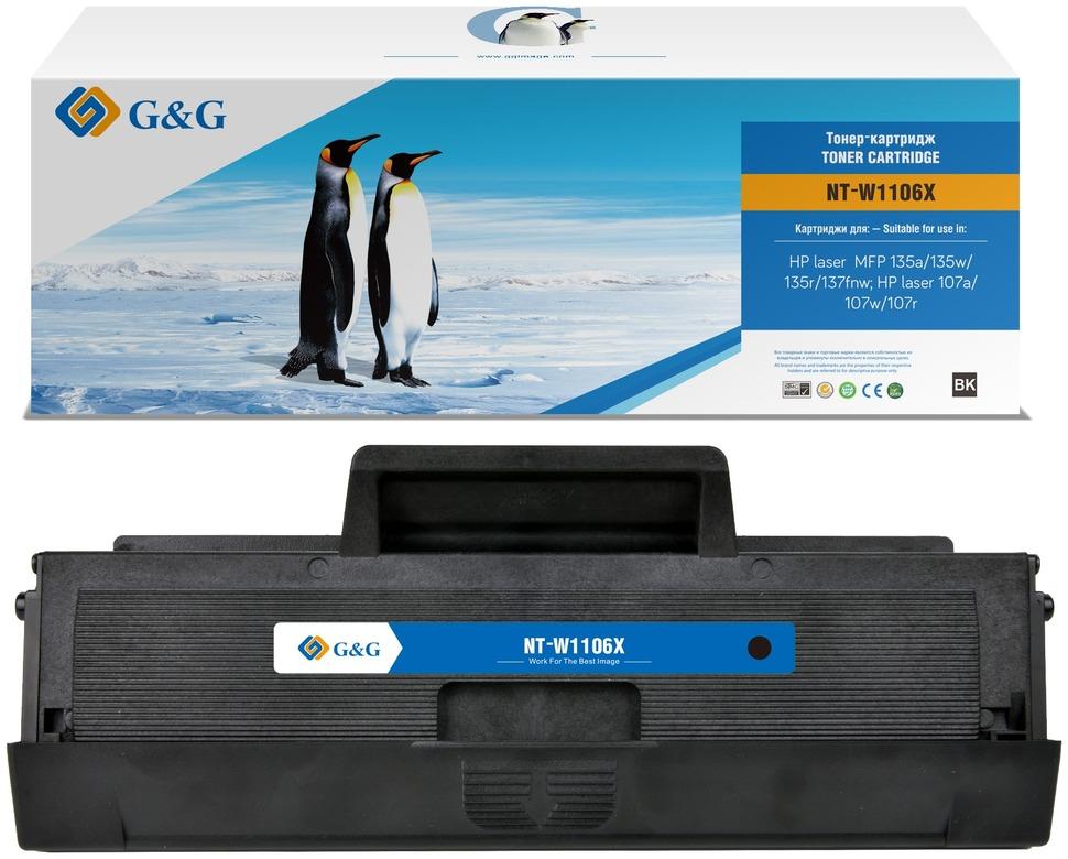 Тонер-картридж G&G для HP Laser 107a/107w/107r/135a/135w/135r/137fnw (2000 стр) NT-W1106X NT-W1106X