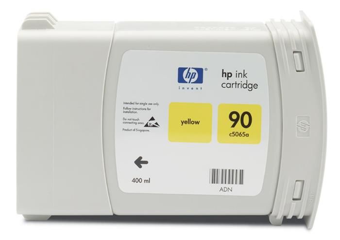 Картридж струйный HP №90 желтый для HP DJ 4000/4500 (400мл) C5065A C5065A