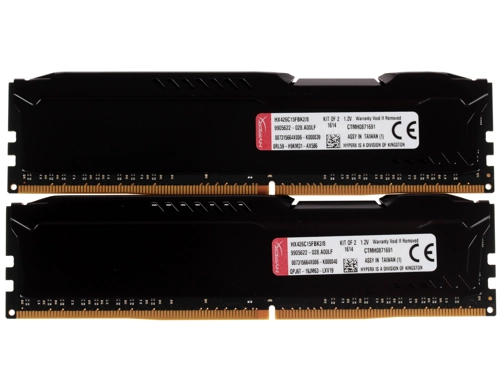 Модуль памяти Kingston DDR4 2x4Gb 2666MHz RTL PC3-21300 CL15 DIMM 288-pin 1.2В HX426C15FBK2/8 HX426C15FBK2/8