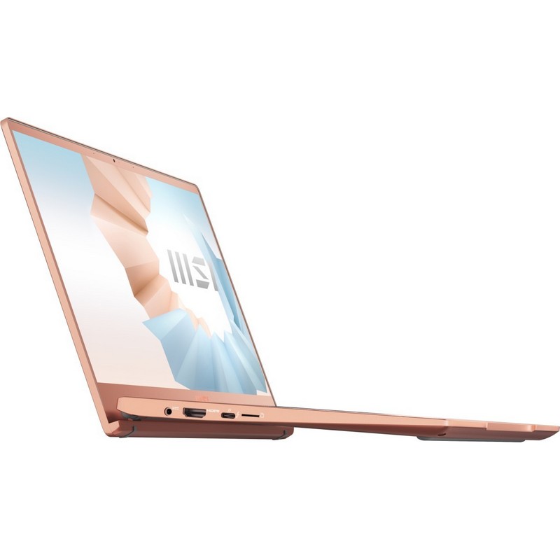 Ноутбук MSI Modern 14 B11SB-412RU 14"(1920x1080 (матовый) IPS)/Intel Core i5 1135G7(2.4Ghz)/16384Mb/512PCISSDGb/noDVD/Ext:nVidia GeForce MX450(2048Mb)/Cam/BT/WiFi/war 1y/1.2kg/Beige Mousse/W10 9S7-14D215-412 9S7-14D215-412