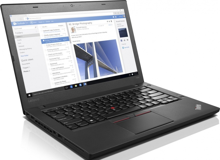 Ноутбук Lenovo ThinkPad T460, 14.0" (1920x1080), i7-6500U(2.5GHz), 8GB, 512GB SSD, Nvidia GeForce 940MX 2GB, WWAN ready, WiFi, BT, TPM, FPR, WebCam, 3cell+3 cell, Win 1 Pro 64 20FNS0H000