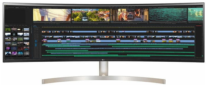 Монитор LG 49" IPS LED изогнутый 5120x1440, 5ms, 350cd/m2, 1200:1 (Mega DCR), 178°/178°, 2*HDMI, USB-hub, DP, колонки 20Wx2, HAS, Pivot, Tilt, VESA, Silver-White 49WL95C-W 49WL95C-W