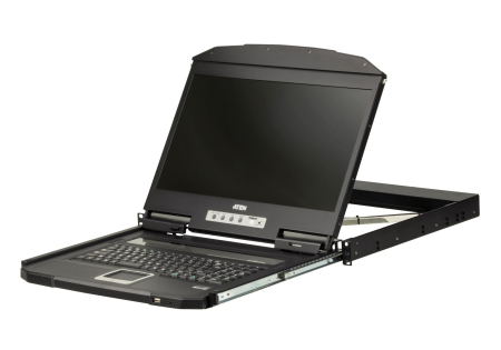 Консоль ATEN 1U Ultra Short Depth 18.5” Short Depth USB HDMI Single Rail LCD Console (1920 x 1080) CL3700NW-ATA-RG CL3700NW-ATA-RG