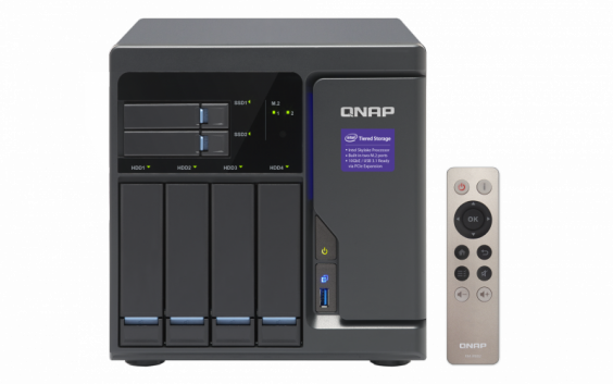 Сетевой RAID-накопитель QNAP 4 отсека 3,5", 2 отсека 2,5", 2 слота M.2, 3 HDMI-порта. Intel Core i3-6100 3,7 ГГц, 8 ГБ DDR4 TVS-682-I3-8G TVS-682-I3-8G