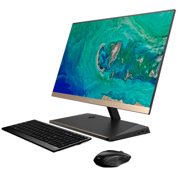 Моноблок Acer Aspire S24-880 23.8" Full HD i5 8250U (1.6)/8Gb/1Tb 5.4k/UHDG 620/CR/Windows 10 Home/GbitEth/WiFi/BT/135W/клавиатура/мышь/Cam/золотистый 1920x1080 DQ.BA9ER.002 DQ.BA9ER.002