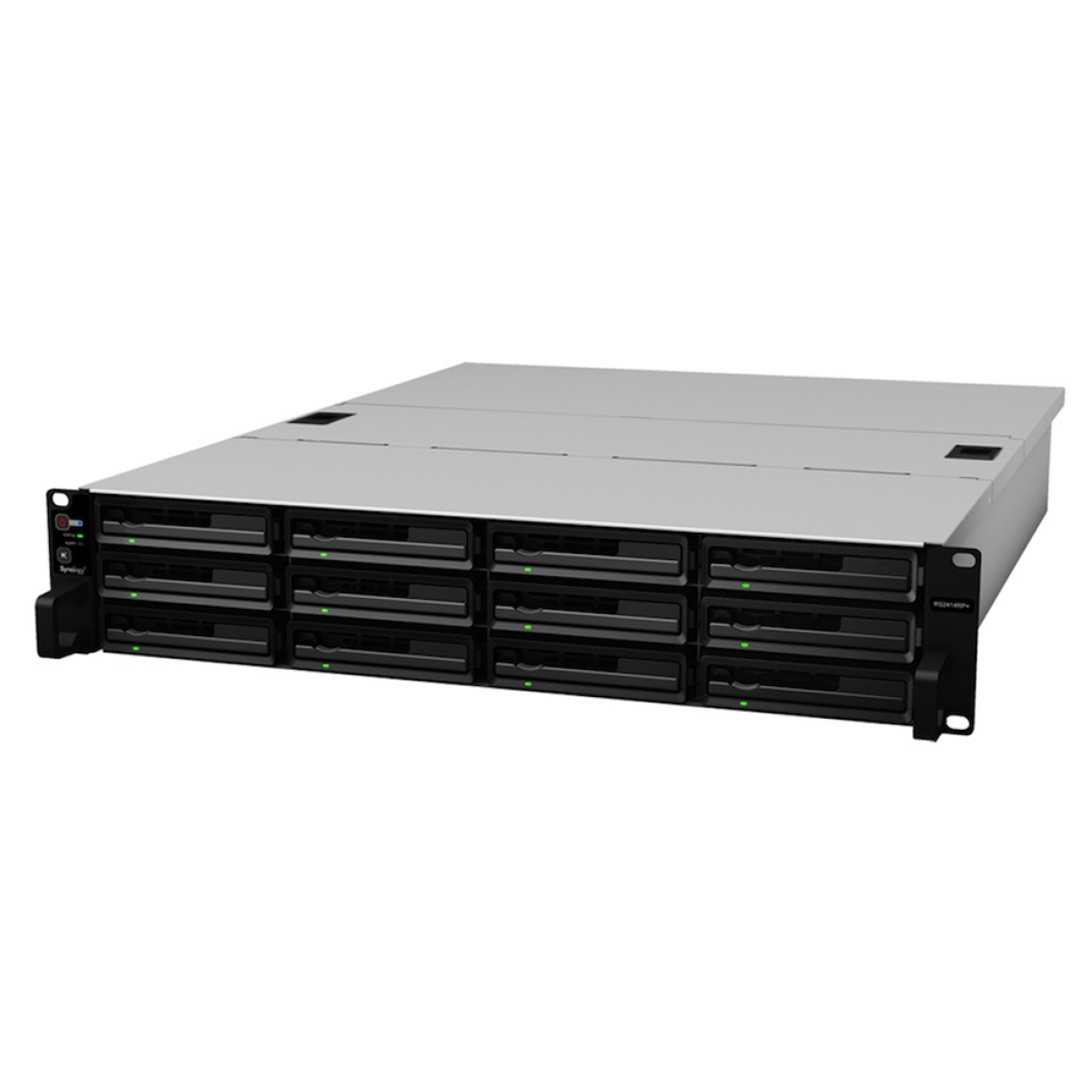 СХД Synology RS3618xs Rack2U QC2,4Ghz/8Gb upto 64/RAID0,1,10,5,6/up to12HP HDDs SATA(3,5'or2,5') upto 36 with 2xRX1217(RP)/2xUSB/4GigEth(+2Expslot)/iSCSI/2xIPcam(upto75)/1xPS/norail/5YW RS3618xs RS3618xs